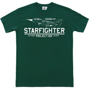 friends of starfighter army green tee