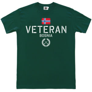 veteran bosnia army green tee