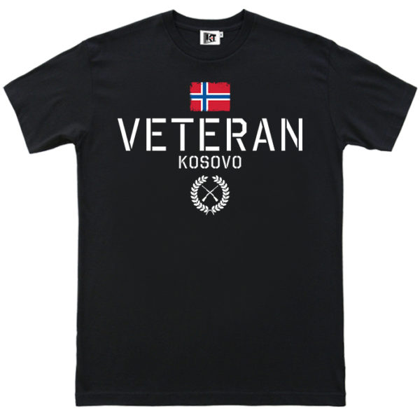 veteran kosovo black tee