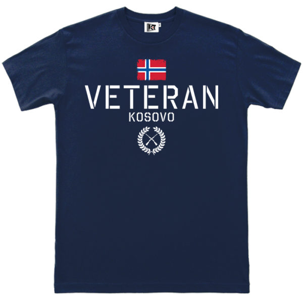 veteran kosovo navy blue tee